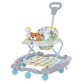 Ходунки дитячі 5 в 1 (звук, світло, ігрова панель) BAMBI M 3656A-S-4 Ведмедик Сірий