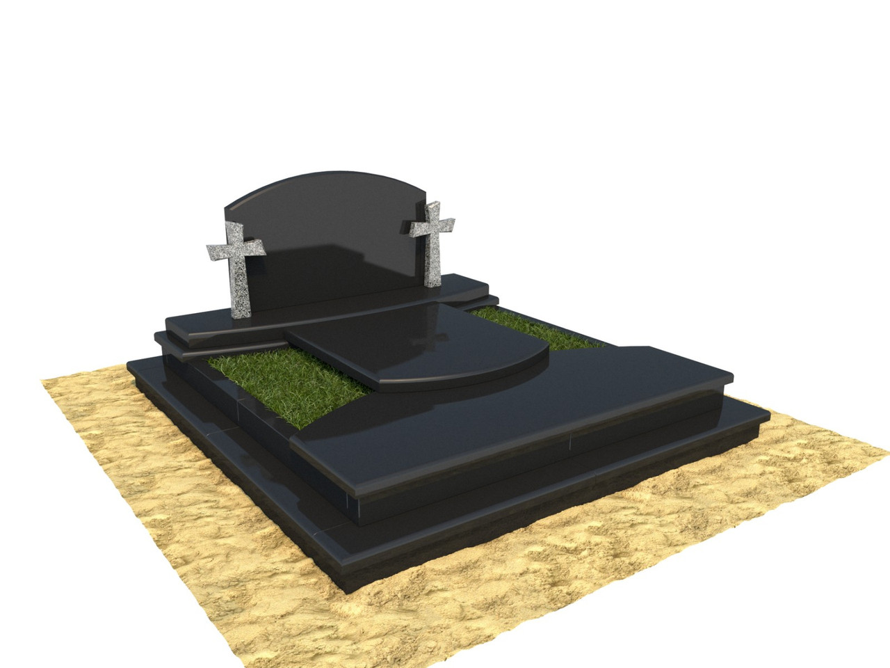 3D модель подвійного памятника
