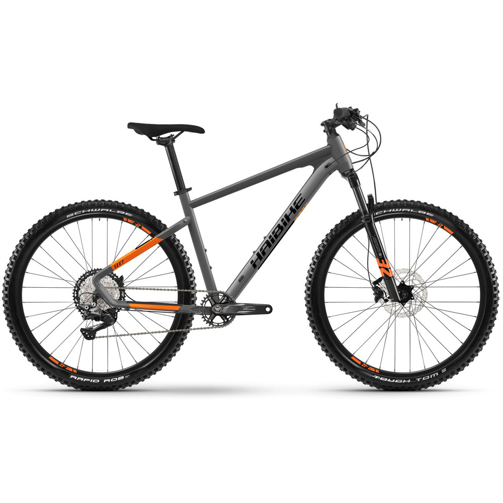 Велосипед Haibike Seet 10 27.5" 12-G Deore, рама M, сіро-жовтогарячий матовий, 2021, фото 1