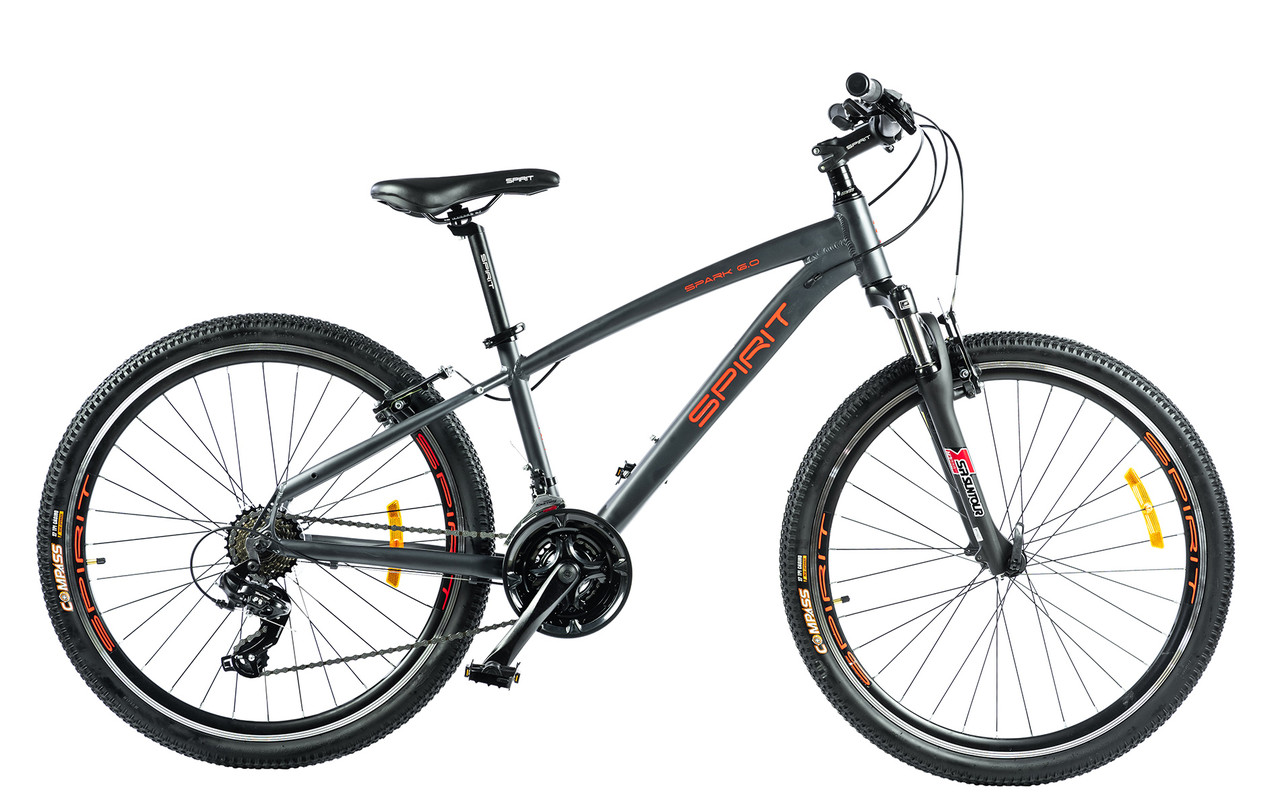 Велосипед Spirit Spark 6.0 26", рама M, темно-сірий/матовий, 2021