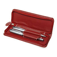 Набір якісних металевих ручок в м'якому футлярі зі штучної шкіри