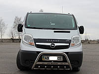 Передняя защита, Кенгурятник Opel Vivaro 2001-2014+ хром нержавейка Защита переднего бампера