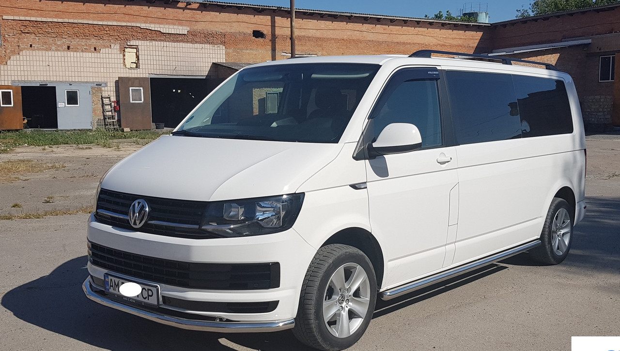 Підніжки труби з проступями Volkswagen T6 2015+ Бічний захист дуги пороги