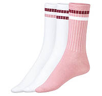 Женские носки esmara®, 3 пары, размер 39-42, цвет: розовый, белый