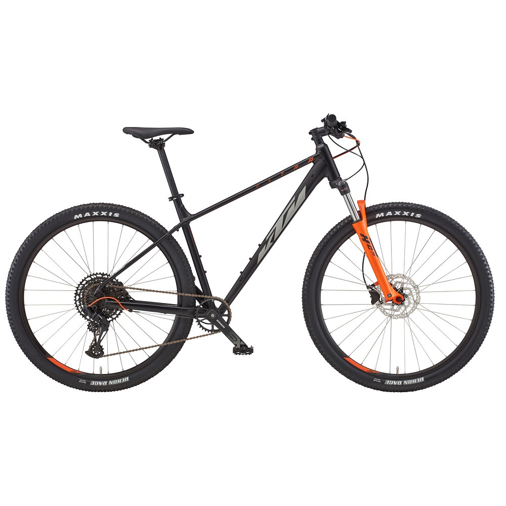 Велосипед KTM ULTRA FUN 29 рама XL/53, матовий чорний (сіро/жовтогарячий), фото 1