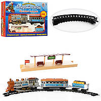 Залізниця Блакитний вагон 8041, Metr+, перон, паровоз, вагони, рейки, 282 см, іграшка