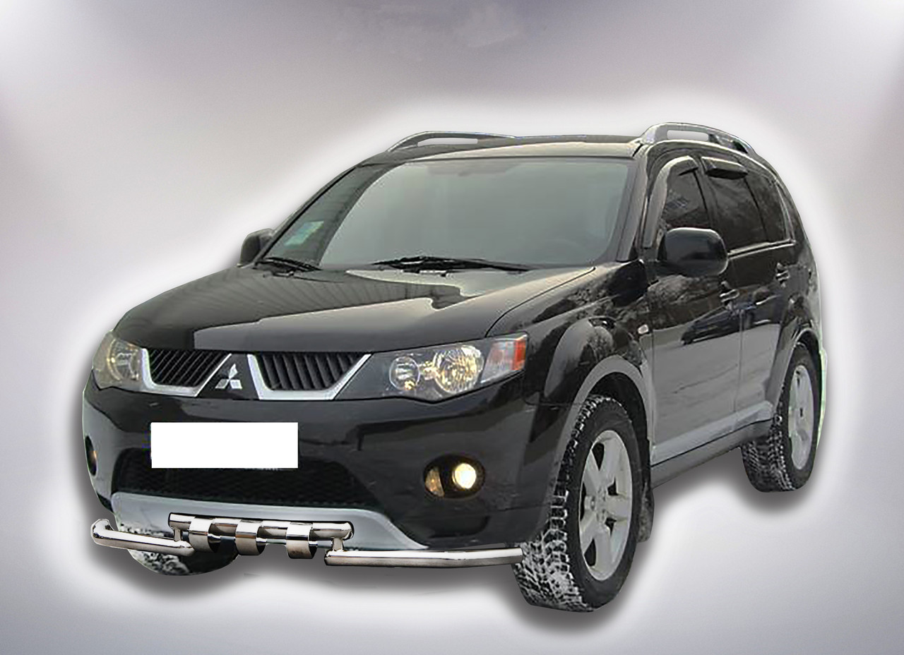 Кенгурятник УС SHARK усиленная Защита переднего бампера d60 Mitsubishi Outlander XL 2007-2012 0516