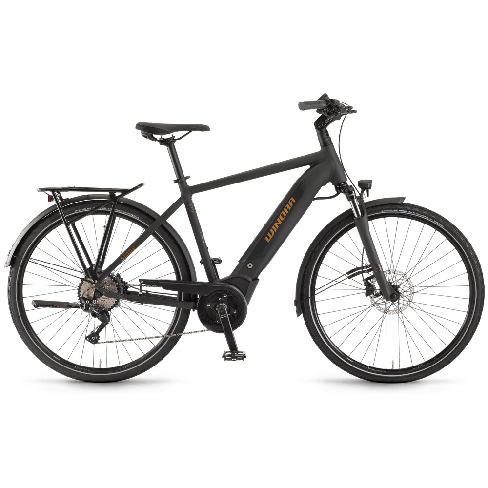 Електровелосипед WINORA Sinus i10 men i500Wh 10 s. Deore 28", рама L, чорно-сіро-бірюзовий, 2020, фото 1