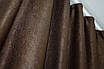 Комплект штор (2шт. 1,5х2,7м.) льон-софт, колекція "Парма". Колір коричневий. Код 1252ш 33-0090, фото 5