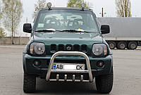 Кенгурятник из нержавеющей стали хромовый для Suzuki Jimny 1998-2005+ Передняя защита 0752