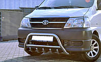 Кенгурятник для Toyota Hiace 2007+ d60 передняя защита из нержавейки с грилем и трубой