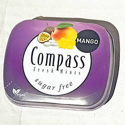 Льодяники з смаком манго Compass Mango 12шт по 14g без цукру Німеччина