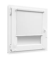 Готові рулонні штори 300х1650мм Льон 800 (білий колір) з фіксацією, фото 2