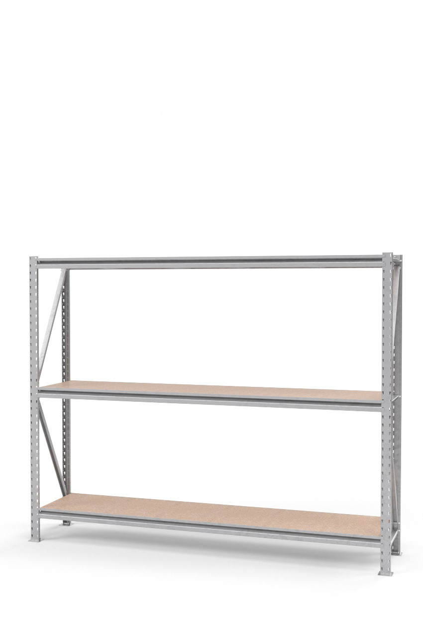 Стелаж для складу, архіву, магазину. SN п. 2000х2480х600 мм оц 3 яруси оц полиця ДСП, фото 1