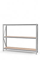 Стелаж для складу, архіву, магазину. SN п. 2000х2480х600 мм оц 3 яруси оц полиця ДСП