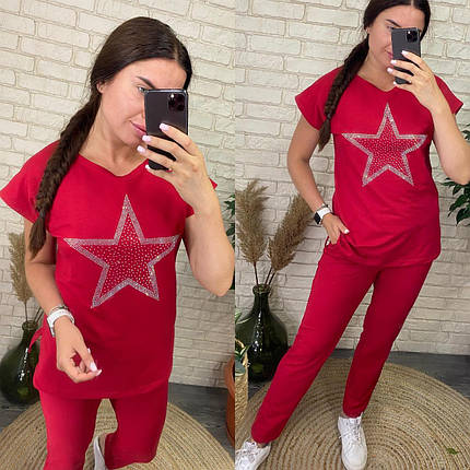 Стильний жіночий костюм, тканина "Двунитка" 48, 50, 52, 54 розмір 48, фото 2