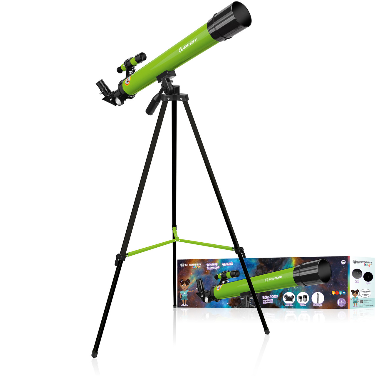 Телескоп для початківців Bresser Junior 45/600 AZ (Green)