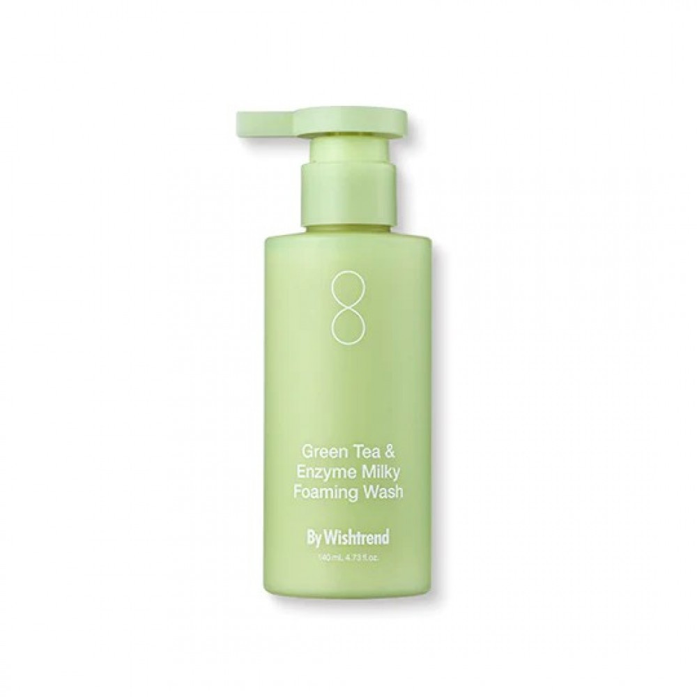 Пінка для вмивання з зеленим чаєм та ензимами BY WISHTREND Green Tea & Enzyme Milky Foaming Wash 140 ml