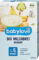 Дитяча бананова молочна каша з 6 місяців babylove Milchbrei Banane, 200 гр