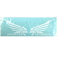 Наліпка плотерна "Honda" у вигляді черепа 32х10см біла (2 шт)