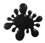 Наліпка силіконова "Клякса" мала чорна (5шт.) 8х7 см