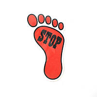 Наліпка "Нога-Stop" 9х5.5см