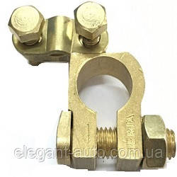 Клеми акумуляторні латунь 1шт "--" "HERTA" кутова