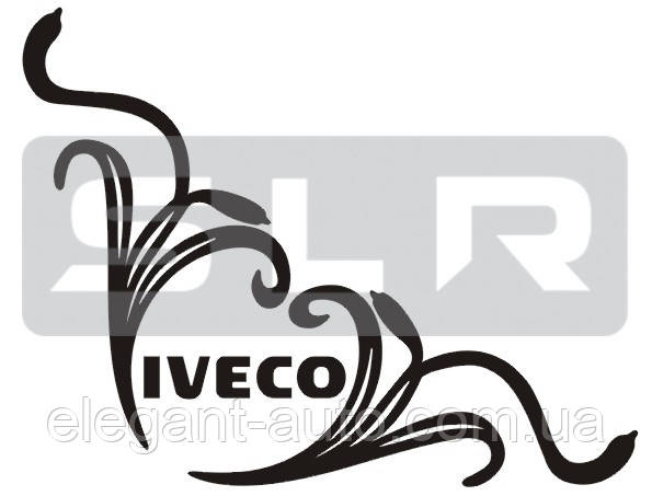Наліпка набічне скло Логотип IVECO кутом 32х32 см (2-шт компл.)