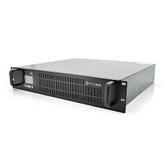ДБЖ з правильною синусоїдою ONLINE Ritar RT-1KS-LCD, RACK 1000VA (900Вт), 24 В, Вбудована батарея 12V 7,5 Ah х 2 шт (482*440*87),