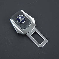 Заглушка ременя безпеки метал "Mitsubishi" (1шт) цинк.сплав + шкіра (тип №2)