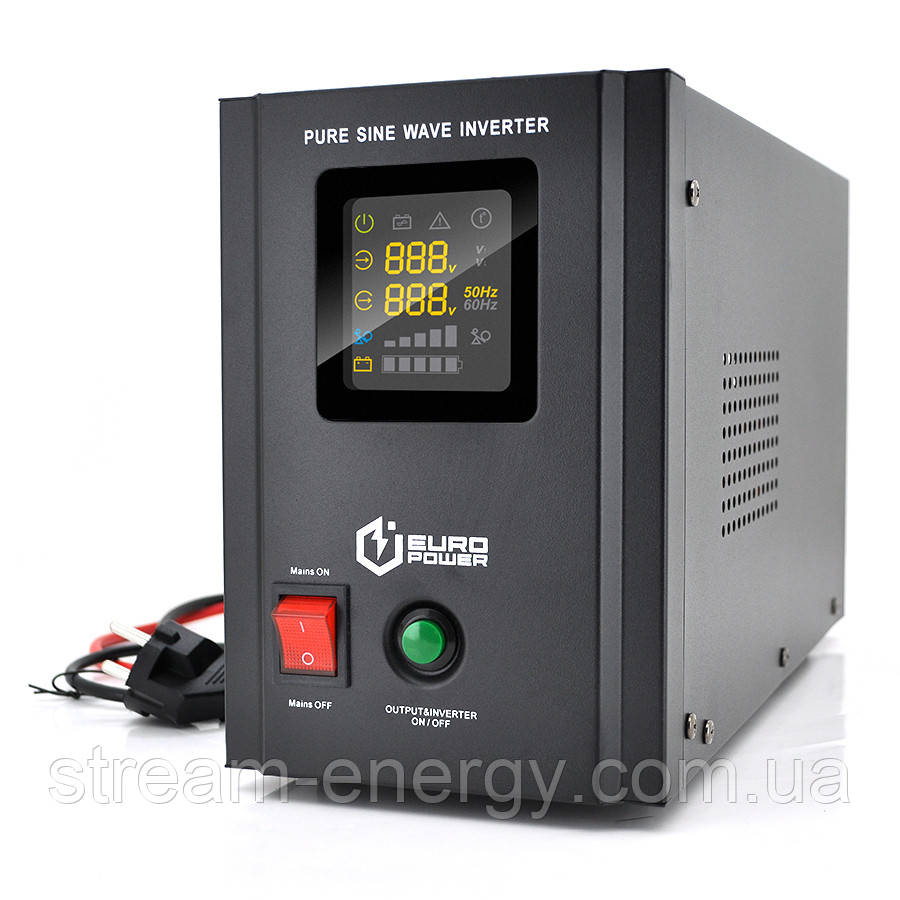 ДБЖ з правильною синусоїдою Europower PSW-EPB2000TW24 (1400 Вт) 20А, під зовнішню АКБ 24В, Q2