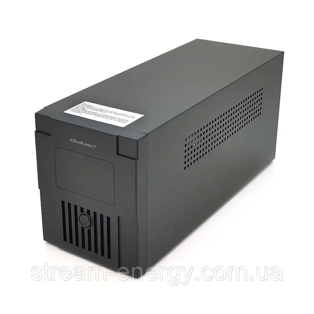 ДБЖ Qoltec QLT2000 (1200W) LCD, AVR, USB, 3st, 2xSCHUKO socket, 2x12V9Ah, metal Case Q1