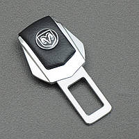 Заглушка ременя безпеки метал "Dodge" (1шт) цинк.сплав + шкіра (тип №2)
