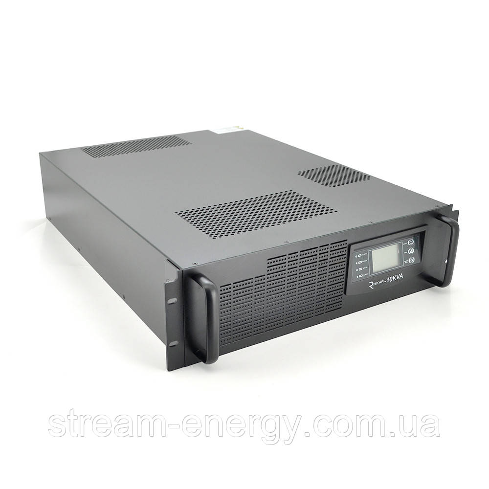 ДБЖ з правильною синусоїдою ONLINE Ritar RT-10KL-LCD, RACK 10000VA (9000Вт), 192В, Струм макс. 5A, під зовнішній АКБ,