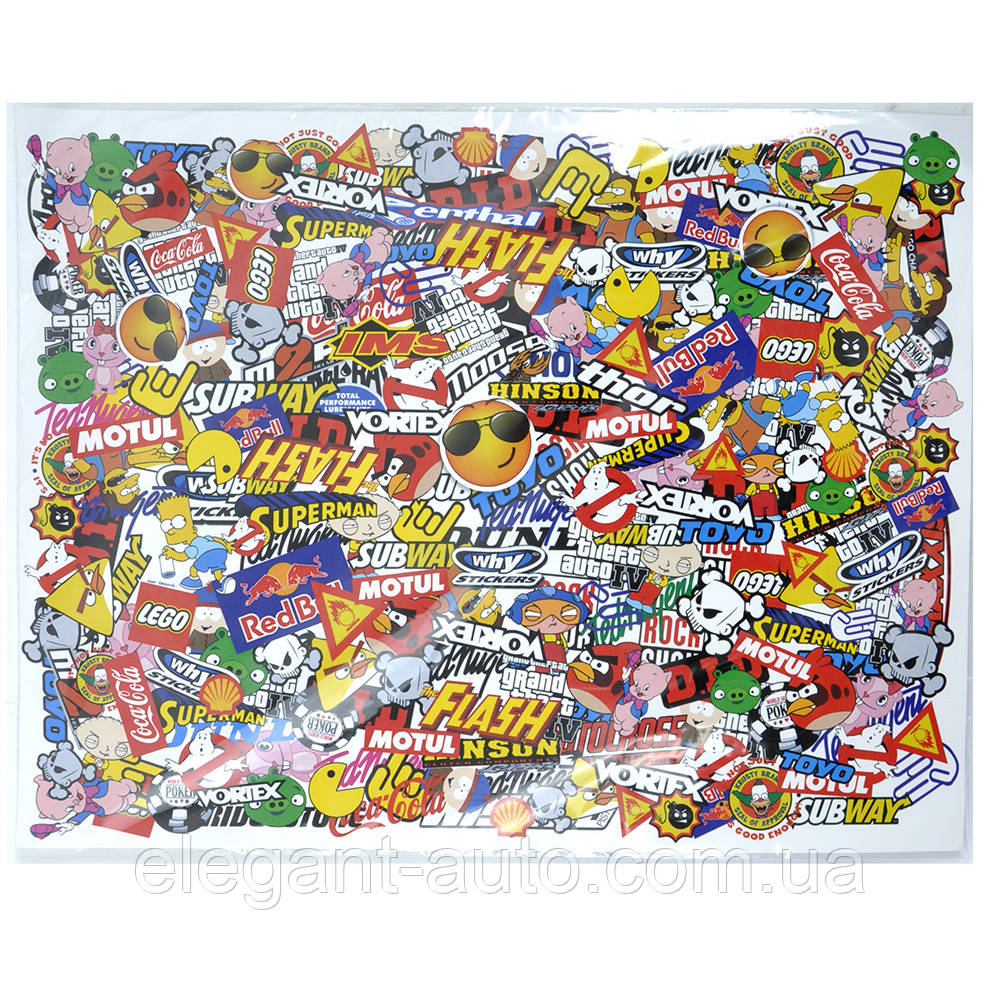 Наліпка-декаль "Газета" велика кольорова 31х41см "Стикери" (1шт)