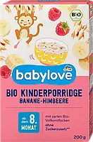 Дитяча бананово-малинова каша з 8 місяців  babylove Banane & Himbeere, 200 гр