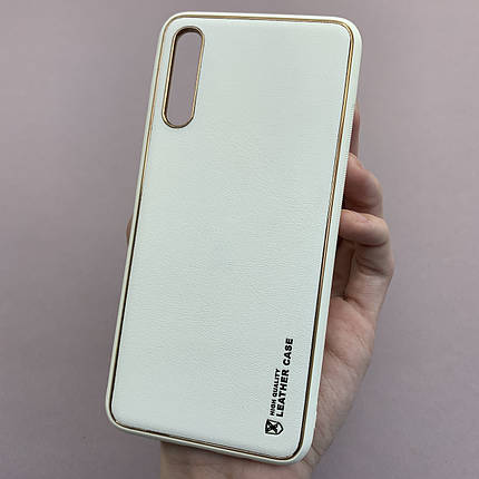 Чохол для Samsung Galaxy A50s шкіряний матовий чохол на телефон самсунг а50с білий u9h, фото 1