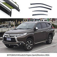 Дефлектори вікон Mitsubishi Pajero Sport/Montero 16-П/К скотч"FLY"Нерж.ст. 3D BMTPS1623-W/S(92)