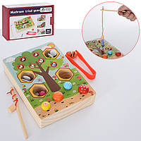 Деревянная игрушка Рыбалка MD 1698 с игровым полем и магнитной удочкой