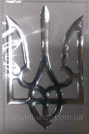 Наліпка силіконова "Герб" контур хром (5x8)