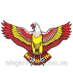 Наліпка "Орел" 9*20 см Жовто-червона (1шт) мала