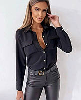 Женская блузка батал супер софт 50-52,54-56 черный,бежевый,белый