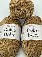 Пряжа Dolce baby-765 темний золотистий беж