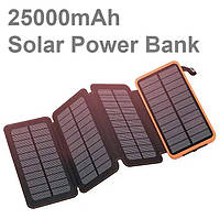 Сложная солнечная панель, павербанк FEELLE 25000mAh Solar Power Bank