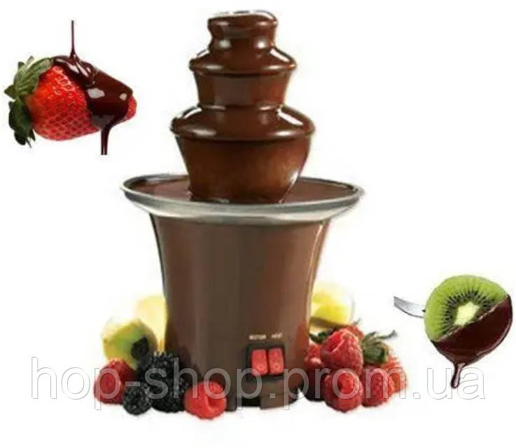 Фонтан для шоколада, фондю fondue для шоколадных десертов, электрическая фондюшница MINI CHOCOLATE FONTAINE - фото 4 - id-p1927075019