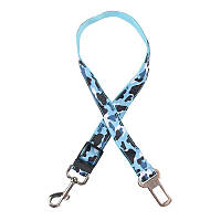 Ремінь безпеки для собак довжина 35 – 60 см Блакитний камуфляж