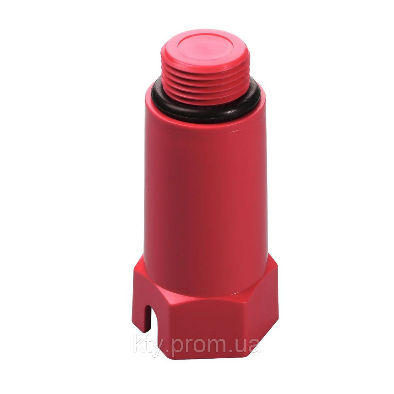 Заглушка удлиненная наружная резьба для полипропиленовых труб VS Plast PPR 1028 1/2 дюйма, красная