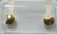 Гвоздики (серьги-иглы) для прокола ушей пистолетом Studex средние R507Y позолота луна (стерильные, пара) USA