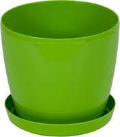 Кашпо  Магнолія СВІТЛО ЗЕЛЕНИЙ 21л з підставкою