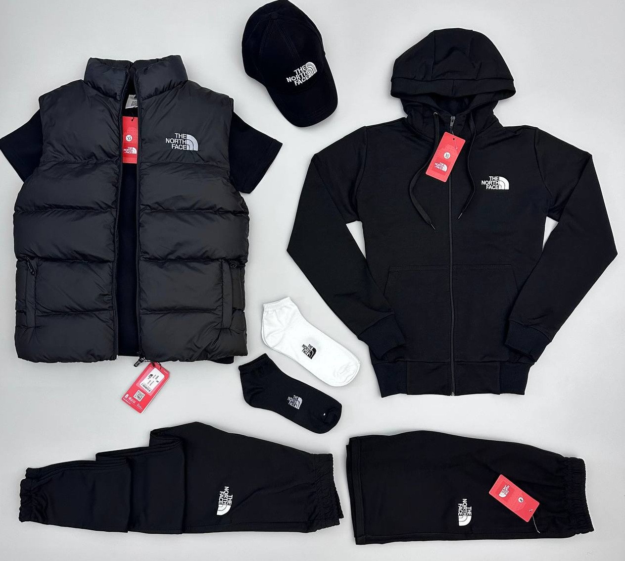 Чоловічий спортивний костюм The North Face весна-осінь комплектом 8в1 Туреччина. Живе фото
